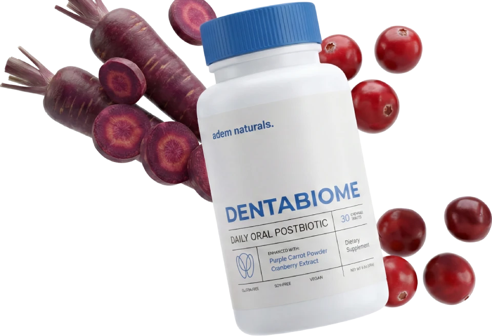 DentaBiome oral probiotic chewable supplement bottle