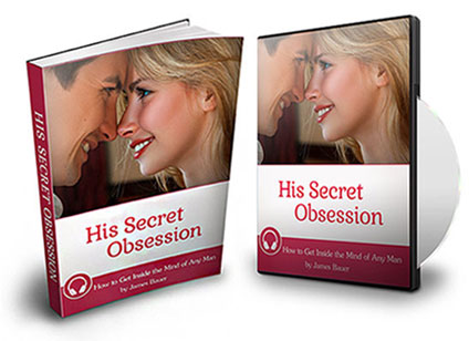 His Secret Obsession review — James Bauer's hero instinct relationship program for women, the product cover and DVD mockup shown on the official page