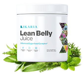 Ikaria Lean Belly Juice review — powder tub from the maker's official sales page