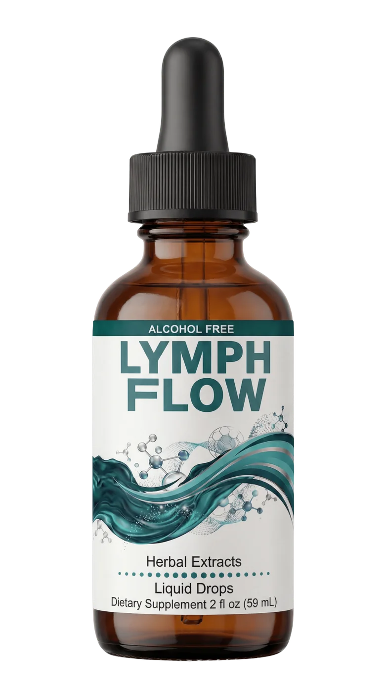 LymphFlow review — official LymphFlow lymphatic-support supplement bottle (alcohol-free liquid drops)