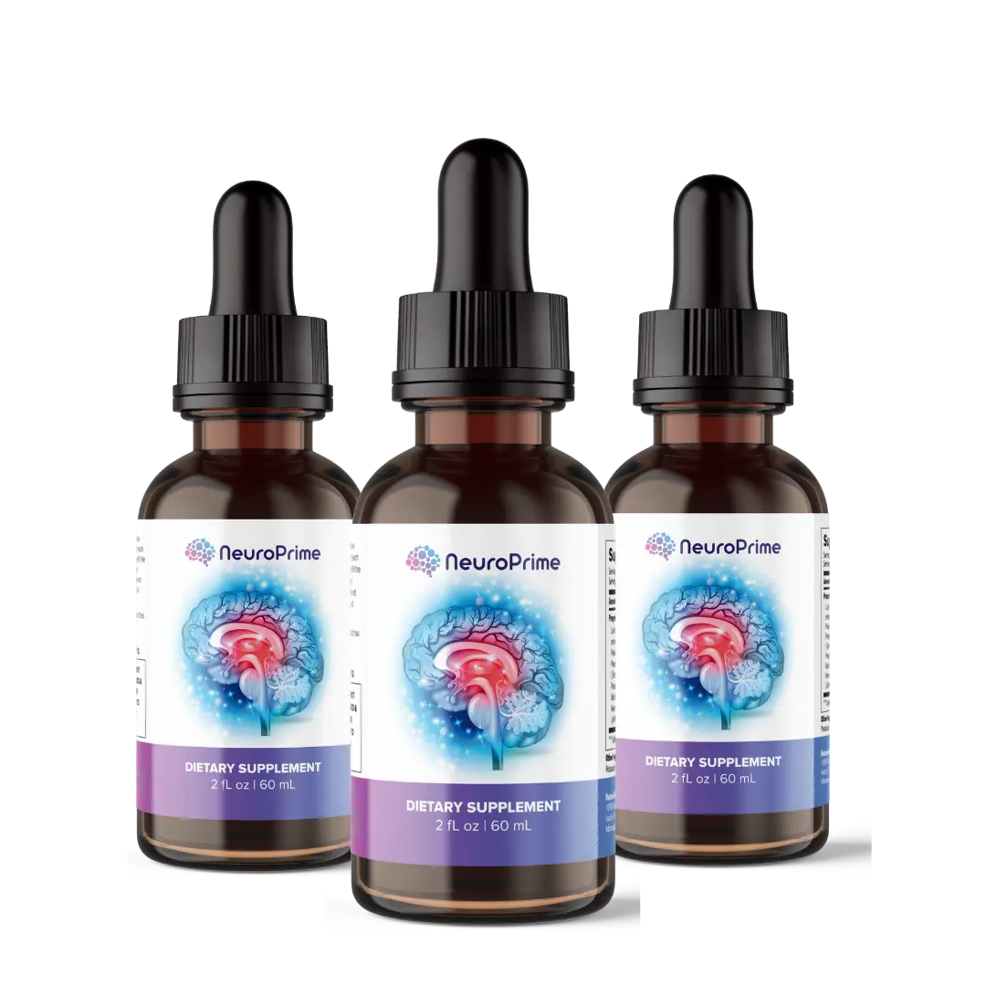Three bottles of NeuroPrime supplement