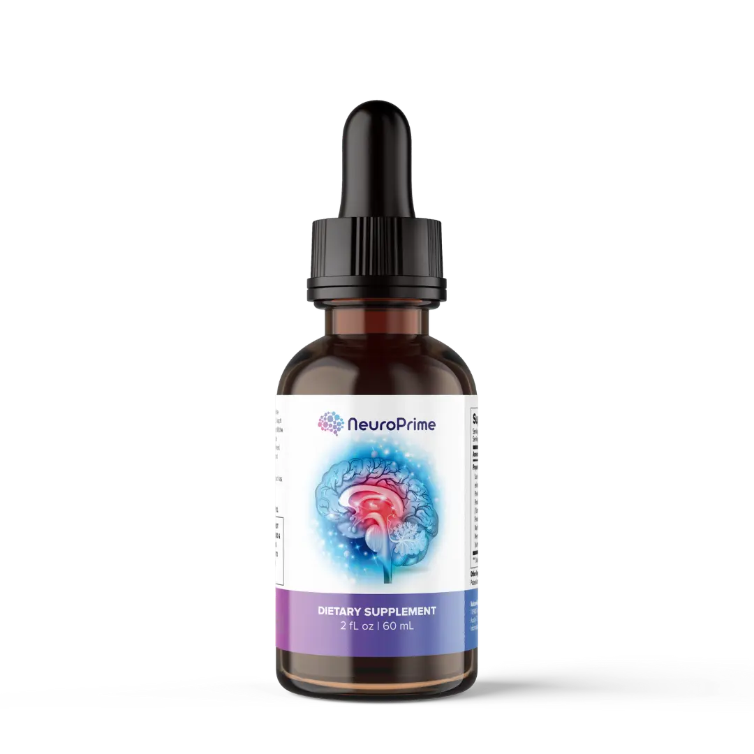 NeuroPrime review — dietary supplement dropper bottle from the maker's official sales page